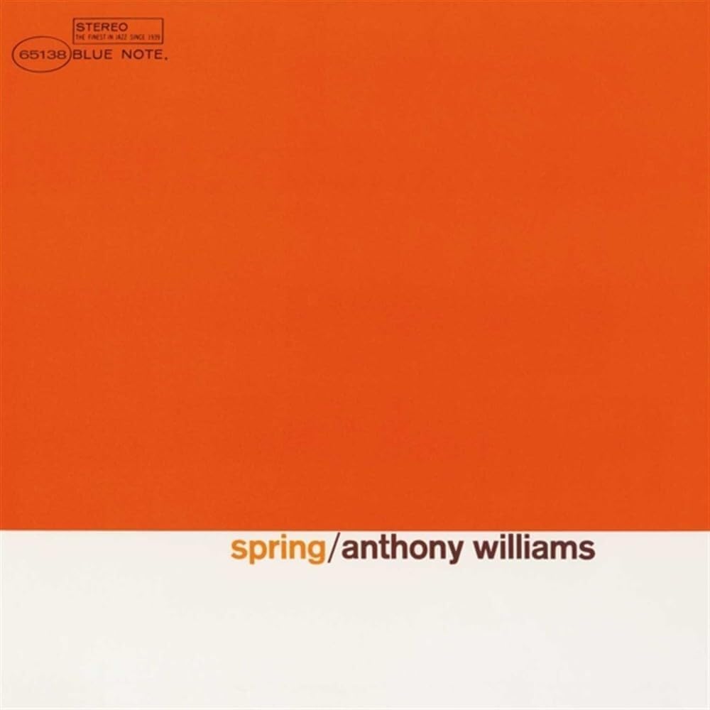 Orange CD cover for "Spring" by Anthony Williams, with white text.