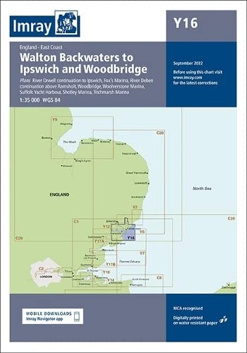 Imray Chart Y16 : Walton Backwaters to Ipswich and Woodbridge : Y16