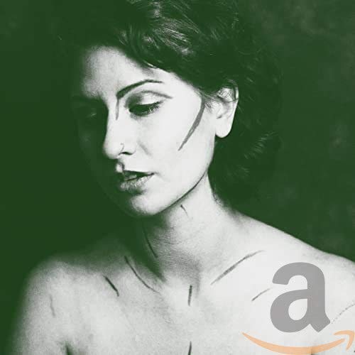 Close-up of Sammi Lanzetta with painted markings, album cover for "For Avery.