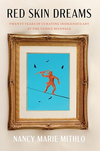 Book cover: "Red Skin Dreams" with framed artwork of a figure and birds.