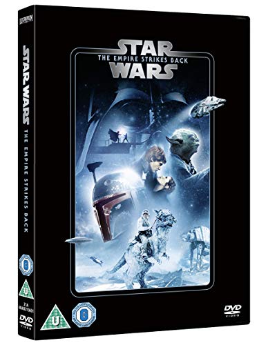 DVD cover for "Star Wars: The Empire Strikes Back" featuring characters.