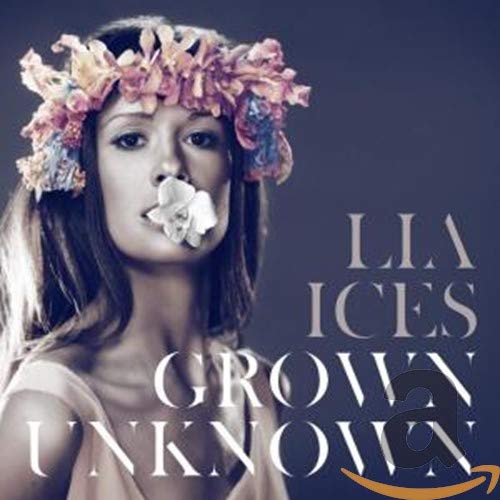 Woman with floral crown on album cover for Lia Ices’ “Grown Unknown.”