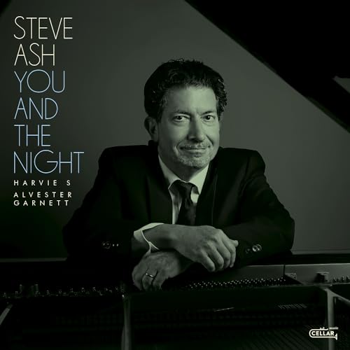 CD cover featuring Steve Ash, a pianist, in a black and white portrait.