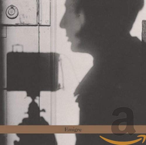 Black and white CD cover featuring a shadowed profile and geometric shapes.