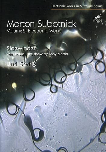 DVD cover for Morton Subotnick’s “Electronic Works 2” with abstract imagery.