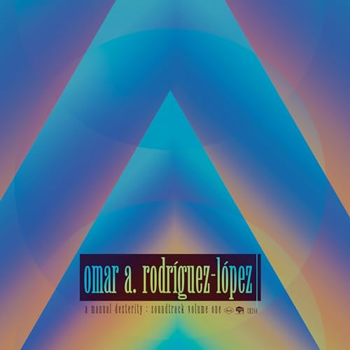 Album cover with abstract blue and orange shapes, and black text.