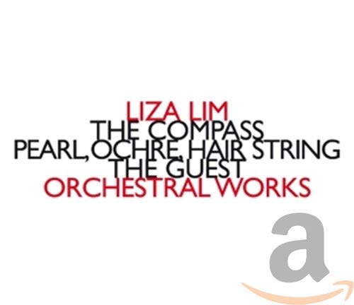 CD cover for Liza Lim’s Orchestral Works, with red text on white.