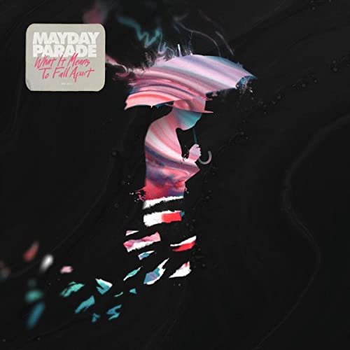 Album cover with a fragmented face and colorful, abstract elements.
