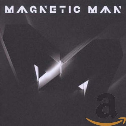 CD cover for “Magnetic Man” with abstract dark and light shapes.