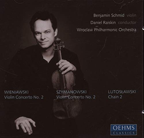 CD cover featuring violinist Benjamin Schmid with his instrument.