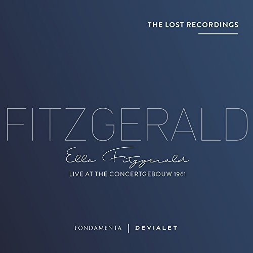 CD cover for Ella Fitzgerald’s 1961 live album, dark blue background.