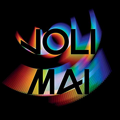 Colorful abstract design with the words "JOLI MAI" in bold letters.