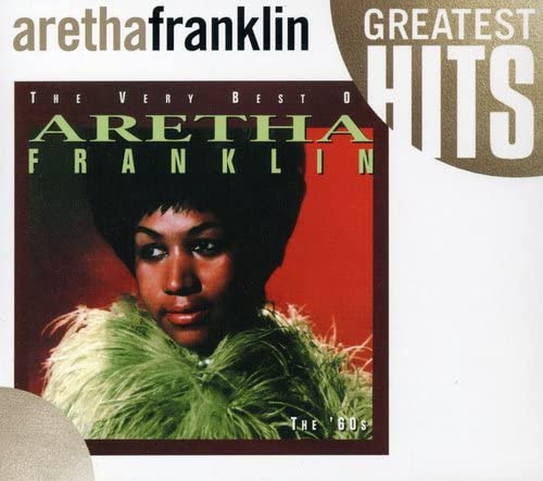 Aretha Franklin’s “The Very Best of” CD cover, 1960s portrait.