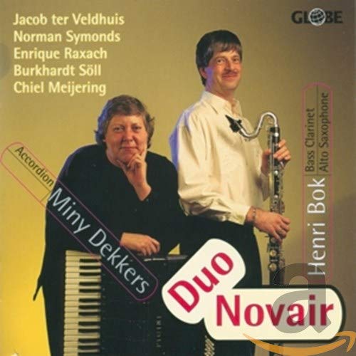 CD cover featuring two musicians with a clarinet, accordion, and saxophone.