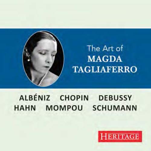 CD cover for pianist Magda Tagliaferro, with portrait and composer names.