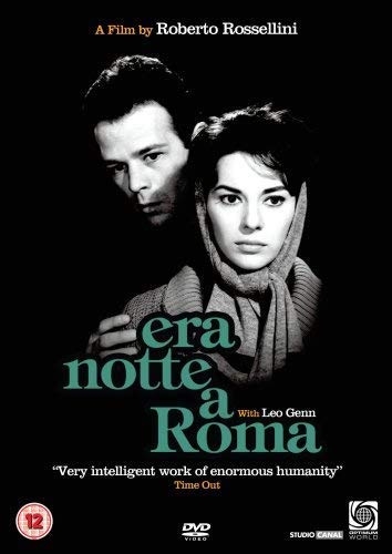 DVD cover for "Era Notte A Roma" featuring a man and woman in grayscale.