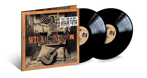 Willie Nelson’s “Milk Cow Blues” double vinyl record with cover art.