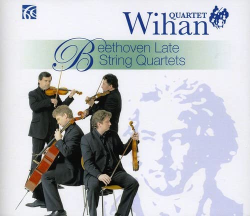 CD cover featuring the Wihan Quartet playing string instruments.
