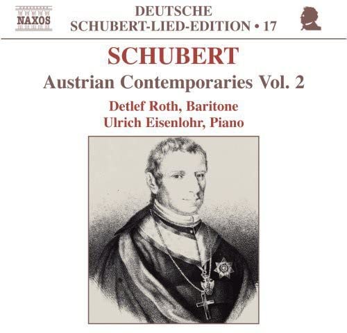 CD cover featuring a portrait of Franz Schubert and text details.