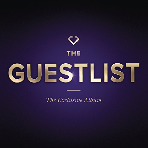 Album cover for "The Guestlist" with gold text on purple background.