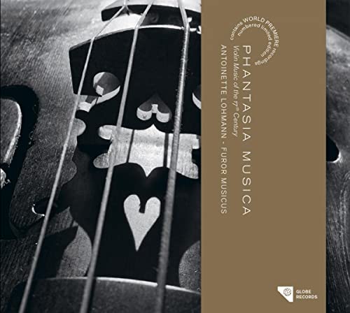CD cover featuring a close-up of a violin neck and the title “Phantasia Musica”.