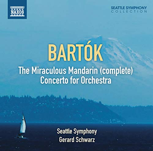 CD cover for Bartók’s “The Miraculous Mandarin” with a mountain landscape.