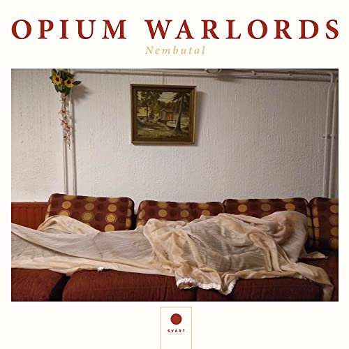 CD cover: sofa with blanket, paintings, and a sunflower in a room.