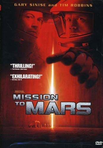 Mission to Mars" DVD cover featuring astronauts in red, with a rover below.