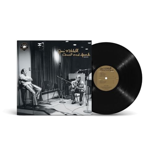 Joni Mitchell’s “Court and Spark” vinyl record and album cover.