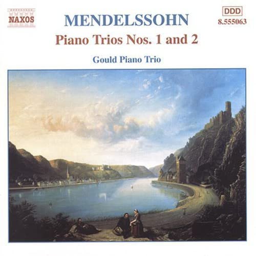 CD cover for Mendelssohn piano trios featuring a landscape painting.