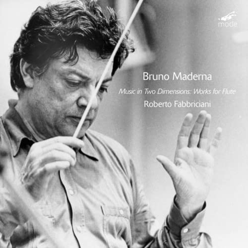 Black and white portrait of a conductor with text: "Bruno Maderna.