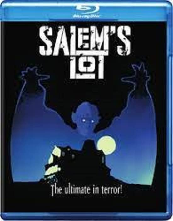 Salem's Lot Blu-ray cover with a shadowy figure and silhouetted trees.