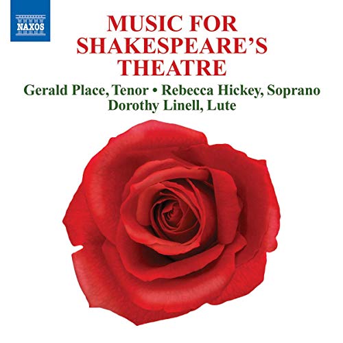 CD cover with a red rose and text: "Music for Shakespeare's Theatre.