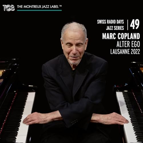 Marc Copland portrait at a piano, Swiss Radio Days Jazz Series CD.