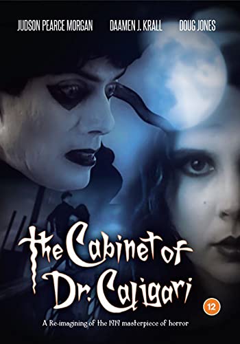 DVD cover for "The Cabinet of Dr. Caligari" featuring two pale faces.