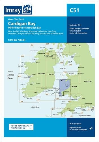 Imray Chart C51 Cardigan Bay : Milford Haven to Tremadog Bay : 51