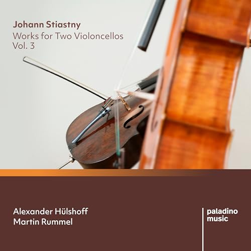 CD cover featuring two violoncellos, with text identifying the composer and artists.