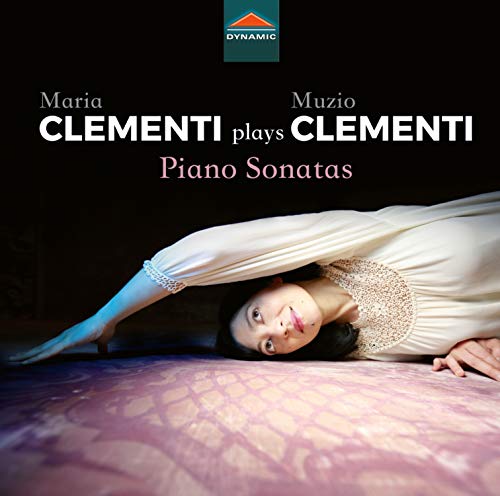 CD cover: Maria Clementi playing piano, reclining in a dress.