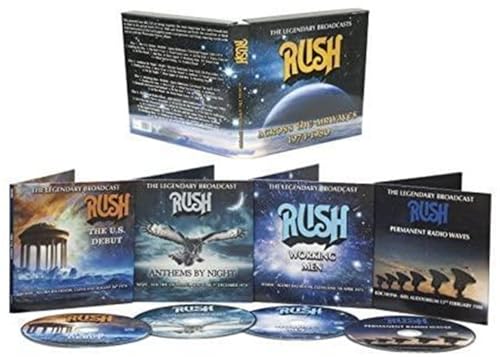 Rush "Across The Airwaves" CD box set with multiple discs and artwork.