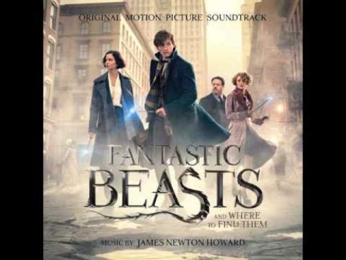 “Fantastic Beasts” soundtrack CD cover featuring Newt Scamander and Tina Goldstein.