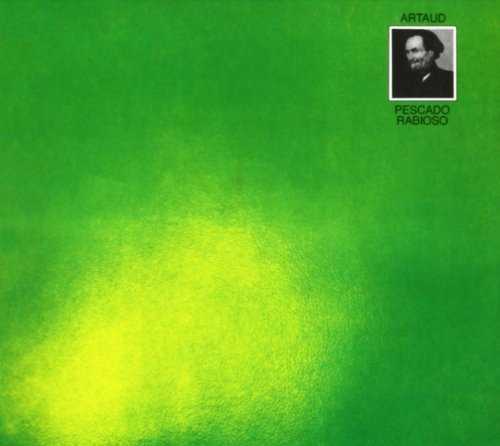 Green CD cover with a black and white portrait of Antonin Artaud.