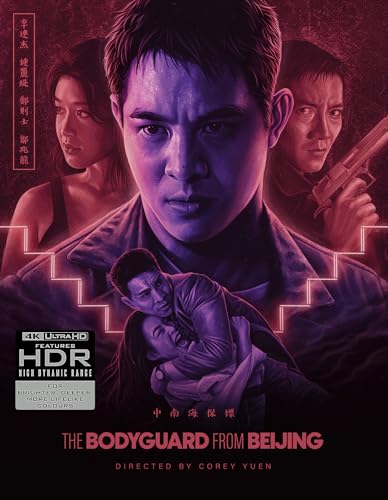 Movie poster for The Bodyguard From Beijing featuring a man and woman in red.