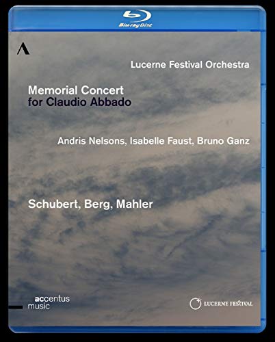Blu-ray cover for a memorial concert honoring Claudio Abbado.