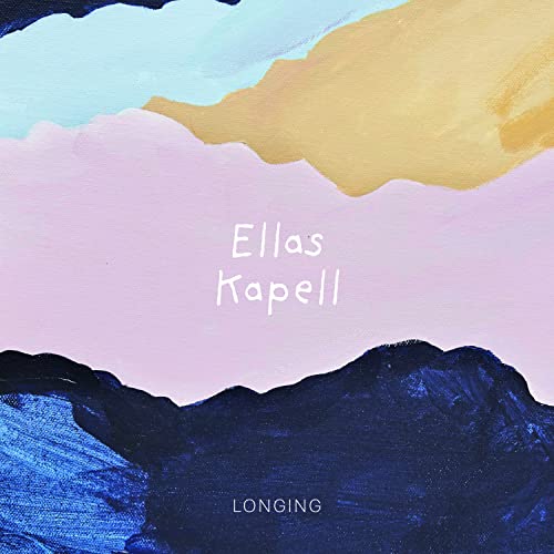 CD cover for Ellas Kapell’s “Longing” with abstract painted landscape.