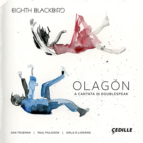 CD cover: Watercolor painting of falling figures with text "Olagon.