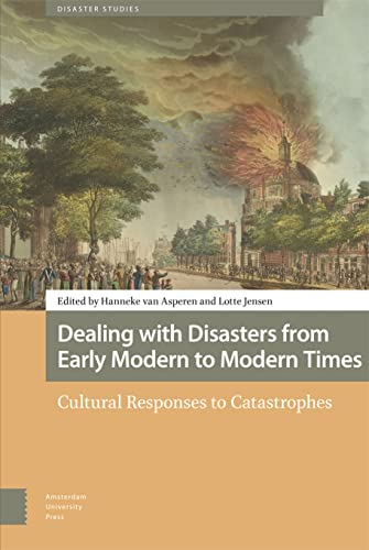 Book cover depicting a historical city fire and title: "Dealing with Disasters".