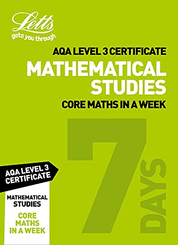 AQA Level 3 Certificate Mathematical Studies: In a Week: Ideal for home learning, 2022 and 2023 exams (Letts A-level Revision Success)