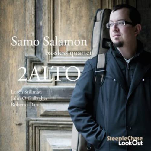 CD cover featuring a man with glasses and a musical instrument case.