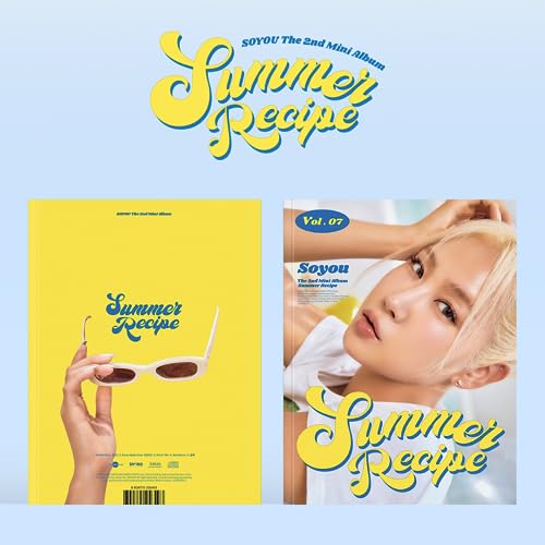 Soyou’s “Summer Recipe” CD album cover with yellow background and portrait.