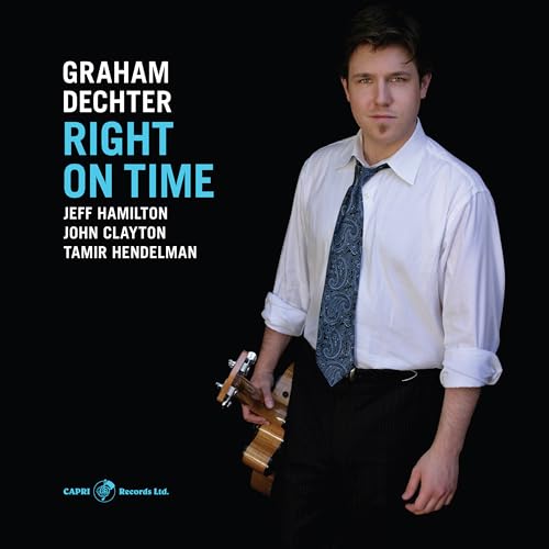 CD cover: Graham Dechter portrait with guitar, black background, blue text.